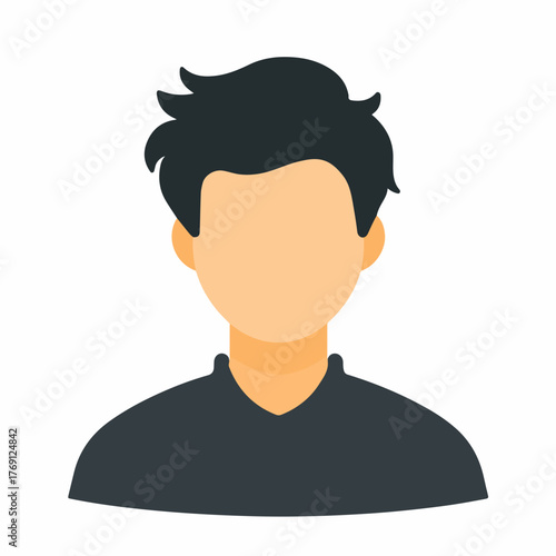 Sleek User Avatar Icon in Flat Style