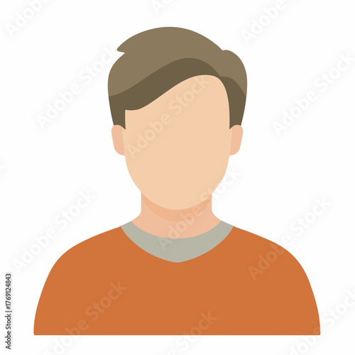 Sleek User Avatar Icon in Flat Vector Style