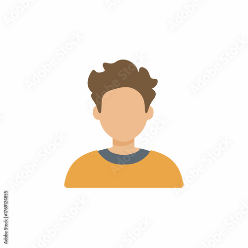 Minimalist User Avatar Flat Vector Icon
