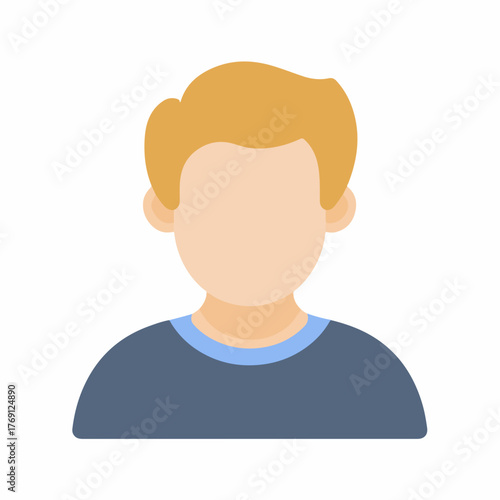 Minimal User Avatar Icon in Flat Style