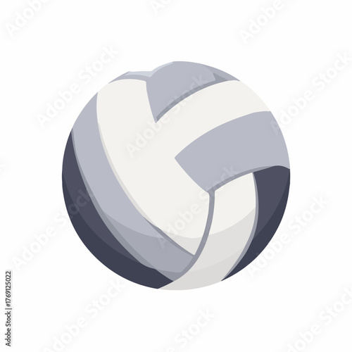 Sleek Volleyball Icon in Flat Design
