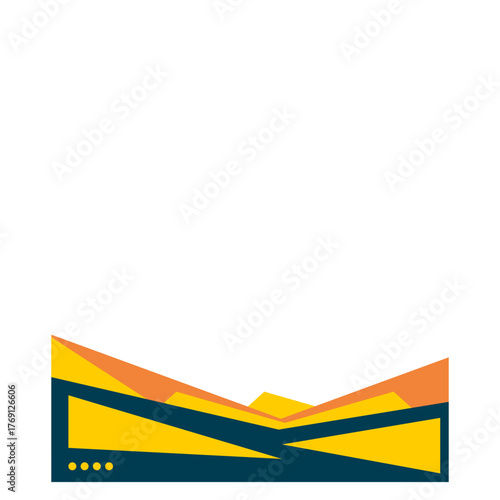 Modern Geometric Footer