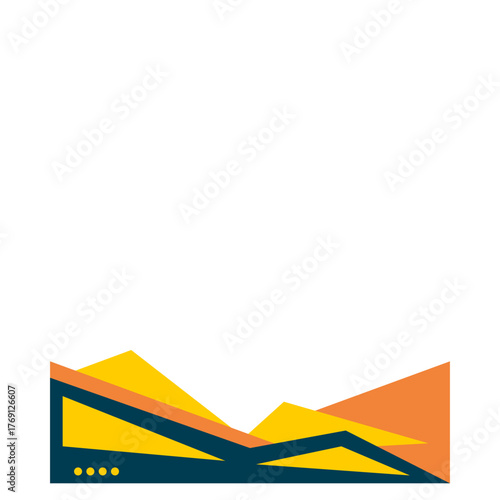 Modern Geometric Footer