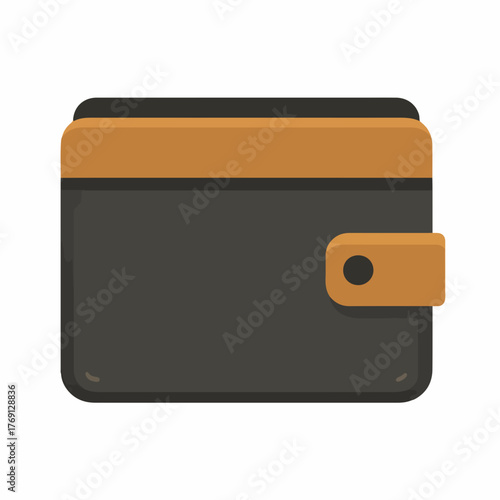 Minimalist Wallet Icon in Flat Style
