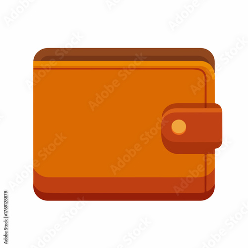 Simple Wallet Icon in Flat Design