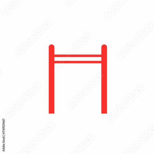 Red calisthenics bar for gymnastics