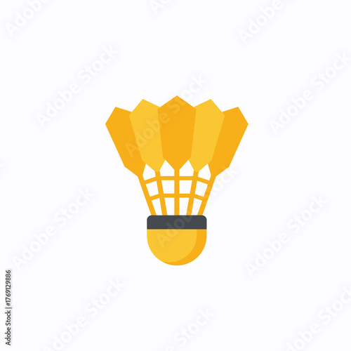 Golden shuttlecock sports object