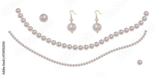 Elegant Pearl Jewelry Collection with Necklaces and Earrings