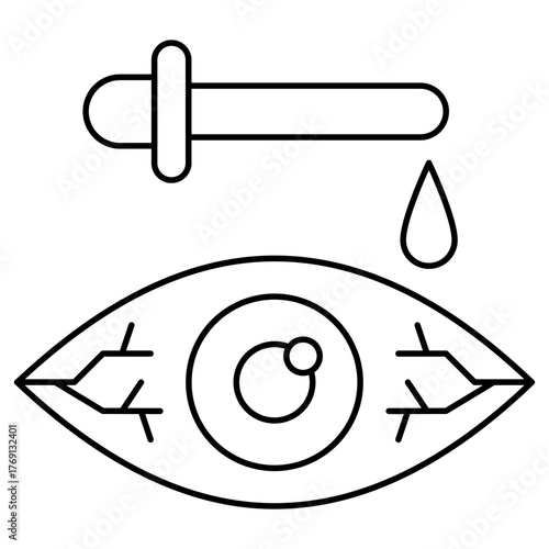 Eye drops outline Icon