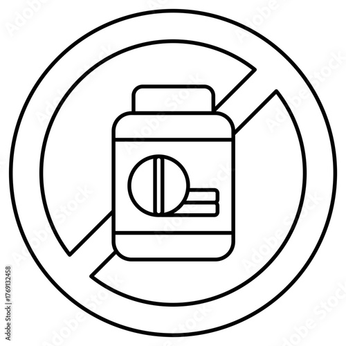 Drug allergy outline Icon