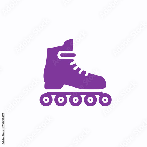 Purple rollerblade ready for skating fun