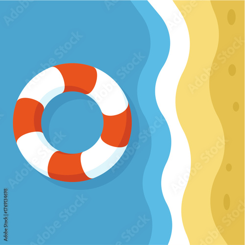 lifebuoy on the sea