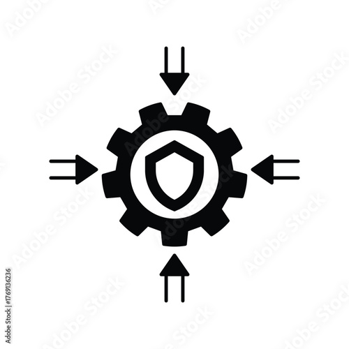 Resilience icon with white background vector stock illustration