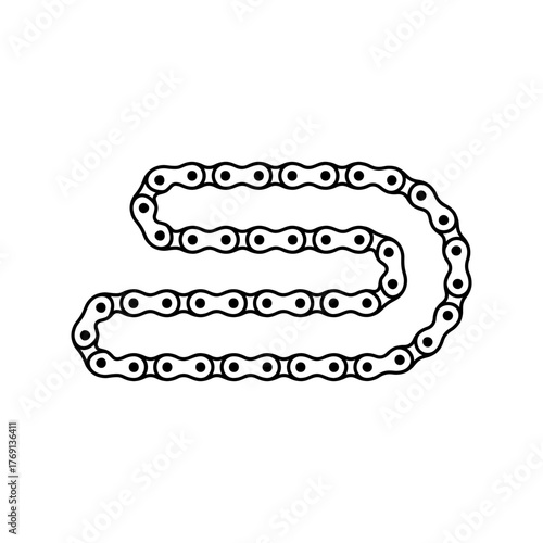 Motorcycle or bicycle chain vector illustration design