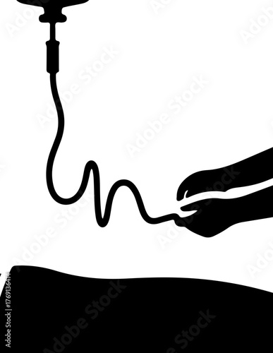 Nurse providing intravenous drip treatment to patient.