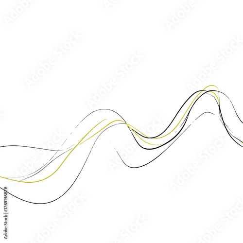 Abstract Zigzag Flow Minimalist Line Art