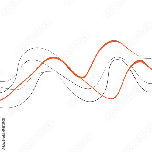 Abstract Zigzag Flow Continuous Line Art