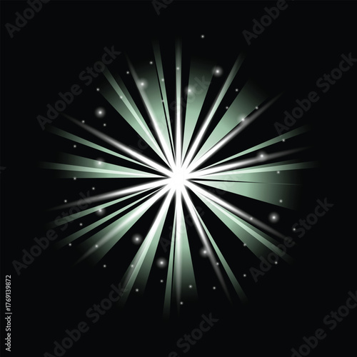 Golden starburst explosion with glowing particles – festive firework