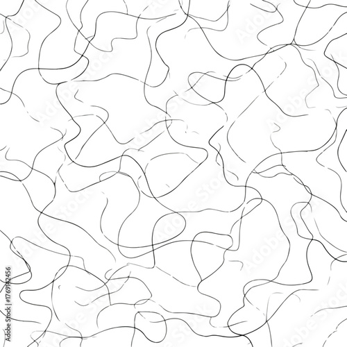 Abstract Chaotic Scribble Line Art Pattern