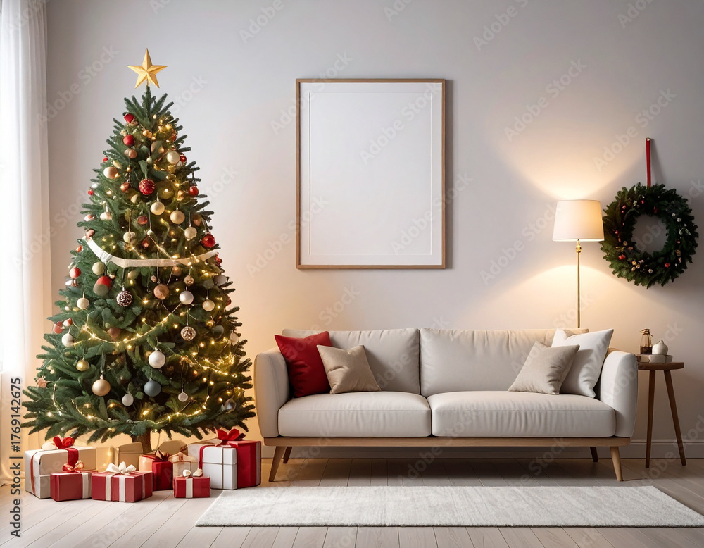 Naklejka premium Christmas,Xmas,クリスマス mock up