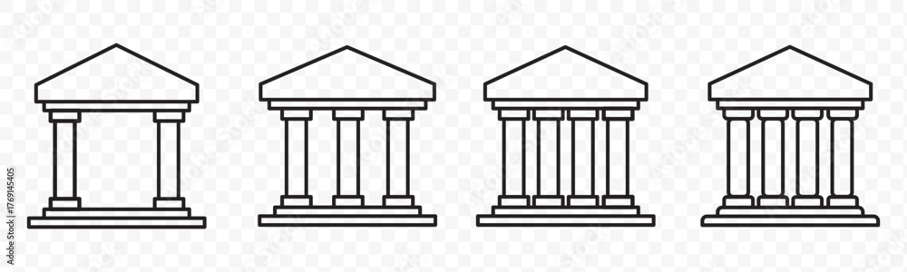 Fototapeta premium Bank icon logo design. Bank sign and symbol, museum, university.