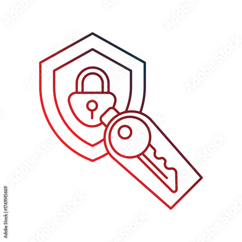 Security Token icon with white background vector stock illustration