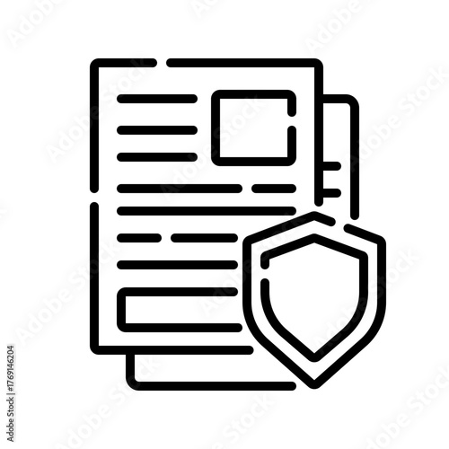 Document Security Icon Data Protection and Privacy File Vector
