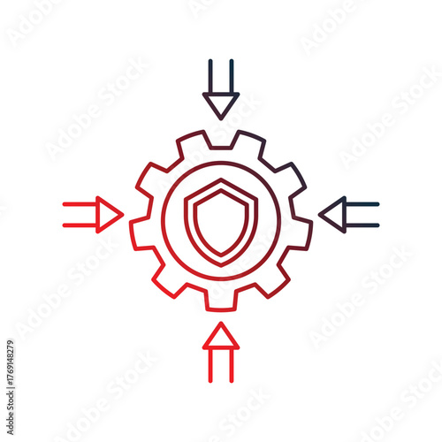 Resilience icon with white background vector stock illustration