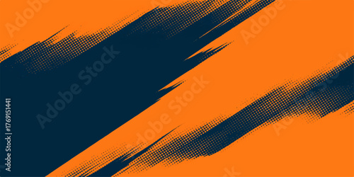 Abstract grunge vector background illustration with fiery orange and yellow wave lines for a textured sunrise design pattern