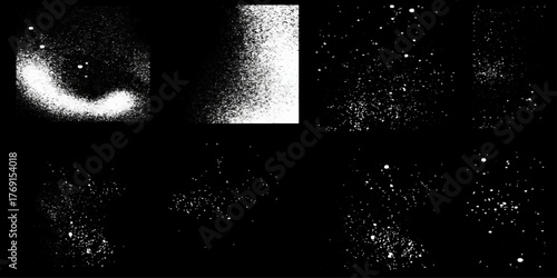 Dark grunge font vector illustration with falling snow and a cold winter background