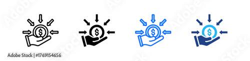 Revenue Streams Icon Set Multiple Style Collection
