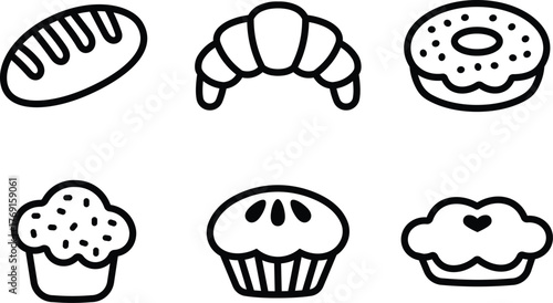Bakery Pastry Doodle Set