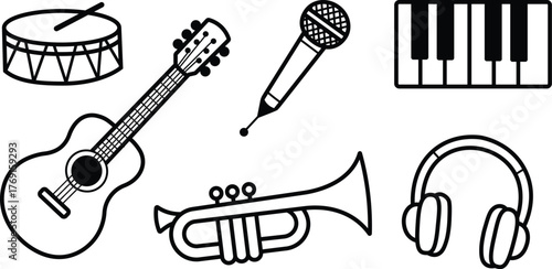 Music Instrument Doodle Collection