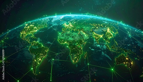 Cinematic Green Energy Grid Protecting Earth