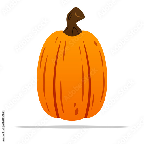 Tall skinny pumpkin vector isolated illustration