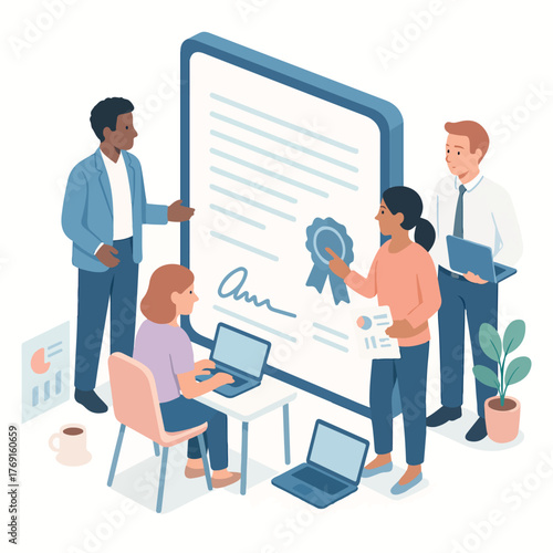 business people working in a meeting