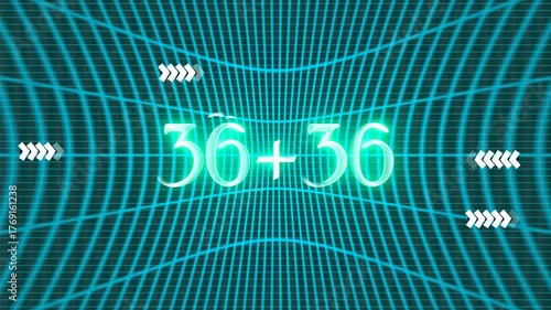 Text code animation with number countdown