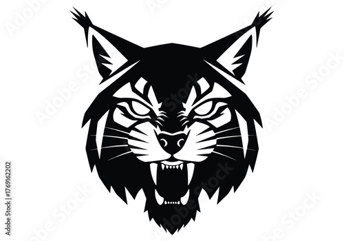 Fierce bobcat gaming mascot logo design - Gaming logo - Gaming Mascot - esport mascot stock illustration