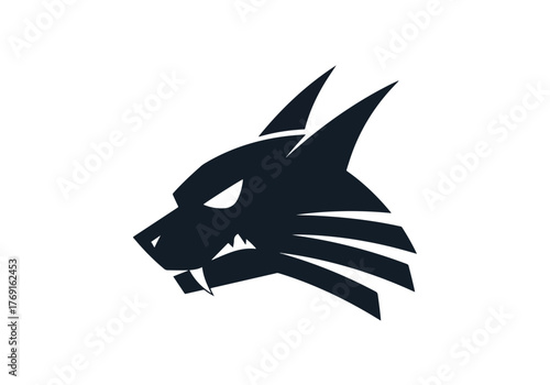 Fierce bobcat mascot head gaming logo design - Gaming logo - Gaming Mascot - esport mascot stock illustration