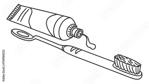 Fresh smile essential clean hygiene dental care routine healthy teeth oral hygiene toothpaste and brush for daily brushing