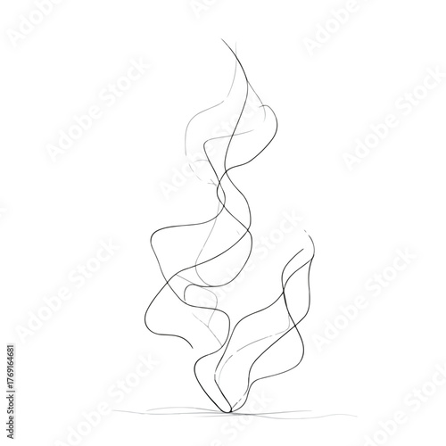 Elegant single-line fluid shapes essence