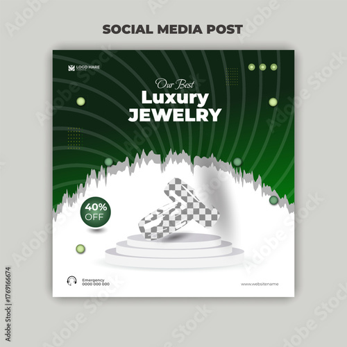 Our Luxury Jewelry Social Media Post Design Template