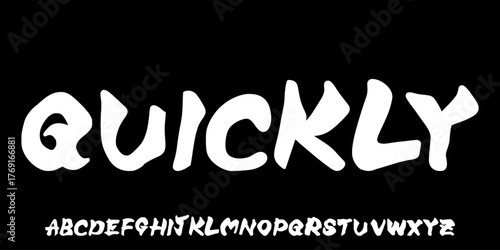 font vector design lettering brush black and white background