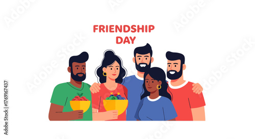 Celebrating Harmony Together: Cheerful Friends Gather to Embrace Friendship Day