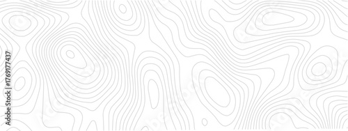 Abstract topographic map background seamless vector pattern of contour lines perfect for geography or cartography designs