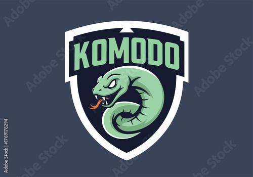 Komodo gaming mascot logo for esports teams - Gaming logo - Gaming Mascot - esport mascot stock illustration