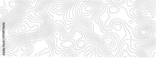 Topographic map contour lines abstract vector background for cartography and geography isolated on white