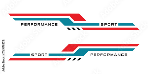 Decal stripes. Speed lines, Sports stripes, racing tuning strips and car sticker vector set. Vector illustration