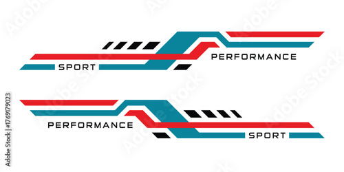 Decal stripes. Speed lines, Sports stripes, racing tuning strips and car sticker vector set. Vector illustration