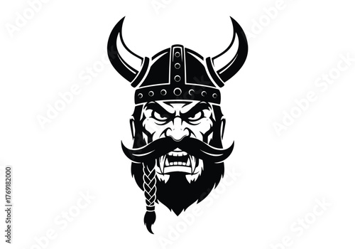 Fierce viking mascot gaming logo design - Gaming logo - Gaming Mascot - esport mascot stock illustration